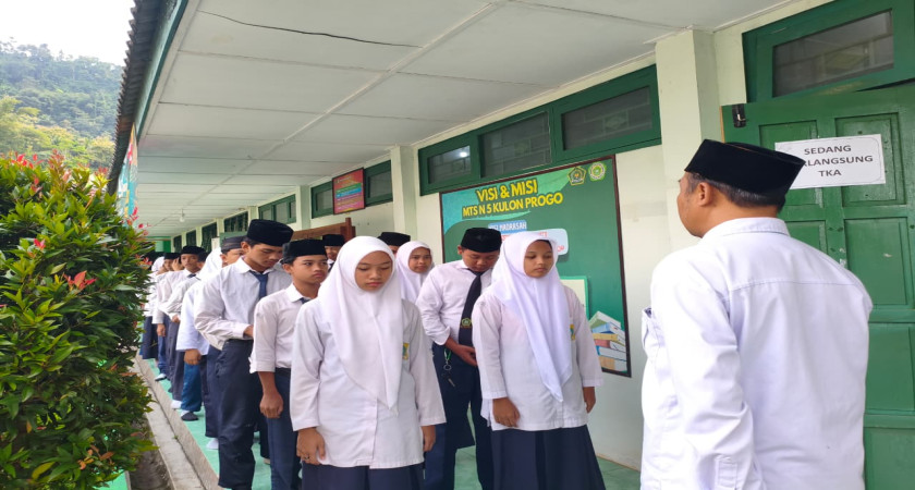 Suntikan Semangat Jelang TKAD, Waka Kesiswaan dan Kepala Madrasah Dampingi Siswa MTsN 5 Kulon Progo