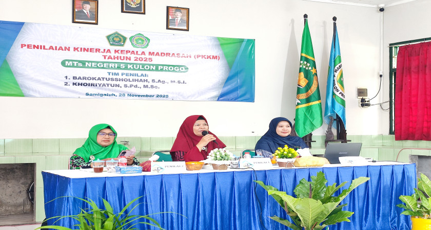PKKM MTsN 5 Kulon Progo: Pengawas Apresiasi Penguatan Publikasi dan Branding Madrasah