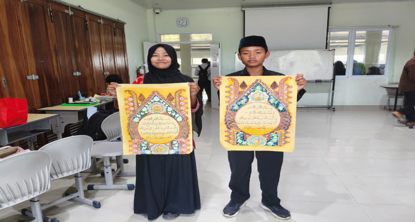 Raih Juara, Murid MTsN 5 Kulon Progo Bersinar di PKM Cabang Kaligrafi