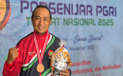 Annurrahman, Guru MTsN 5 Kulon Progo Bawa DIY Raih Medali Perunggu Tenis Meja Nasional