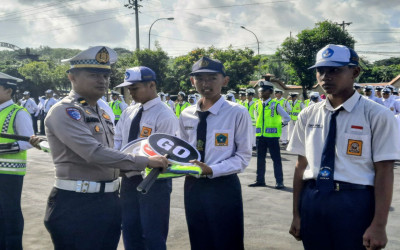 MTsN 5 Kulon Progo Ikuti Apel PKS di Polres Kulon Progo, Wujudkan Pelajar Tertib Berlalulintas